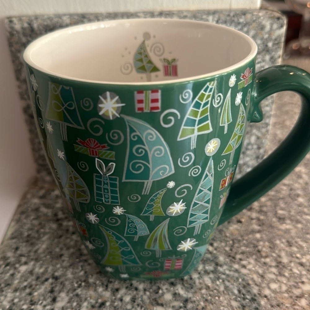 Starbucks Barista 2003 green Christmas coffee mug